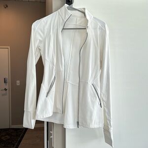 White lululemon zip up